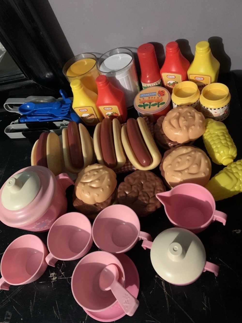 Lot Of Little Tikes/Fisher Price Pretend Food Picnic Kitchen Vintage/Modern